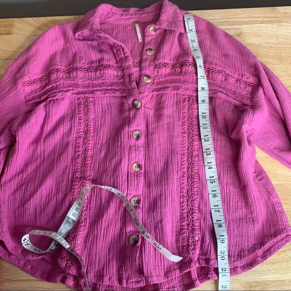 Free People Summer Stars Button Up Shirt Size XS - Picture 9 of 12